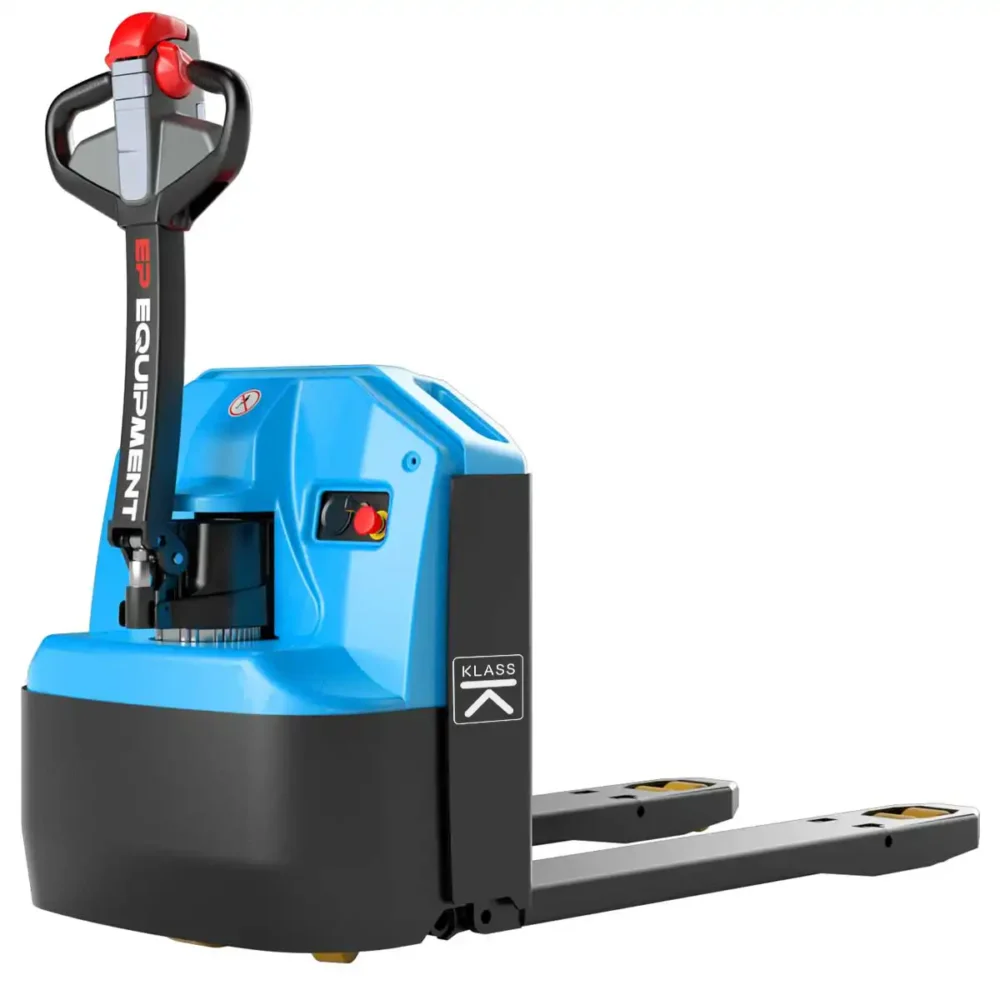 EPT20-W, Transpallet elettrico 2.000 kg, 2 anni di garanzia per la batteria Li-Ion 24V/100Ah, Caricabatterie integrato, Tecnologia anti-vibrazioni