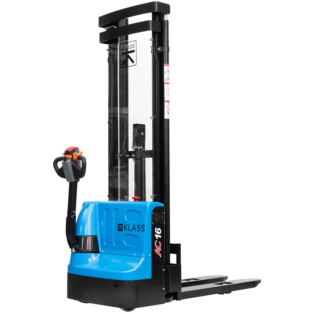 CDD16J, Transpallet elettrico con montante 1.600 kg, batteria AGM, sollevamento 4.100 mm