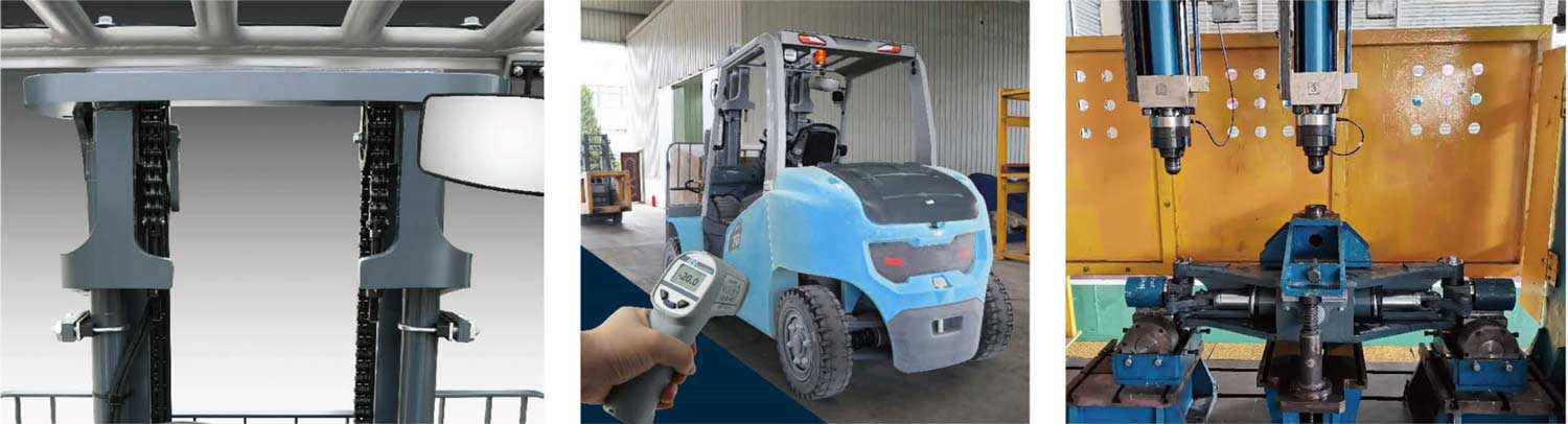 CPD100 GB2 descriere 2b CPD100-GB2DLI, Carrello elevatore elettrico 10.000 kg, albero triplex, cabina chiusa e riscaldata