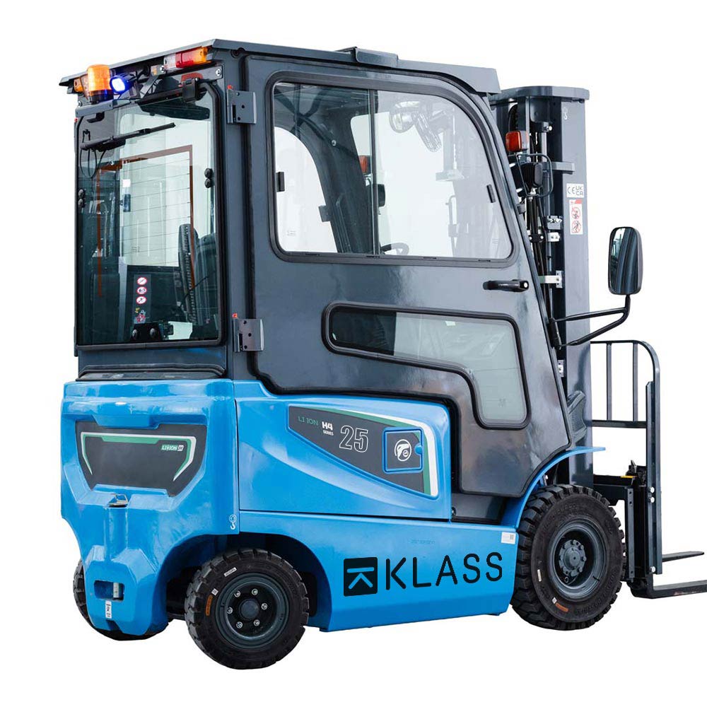 CPD25-GB2LI-S, Carrello elevatore elettrico 2.500 kg, montante triplex, cabina chiusa e riscaldata