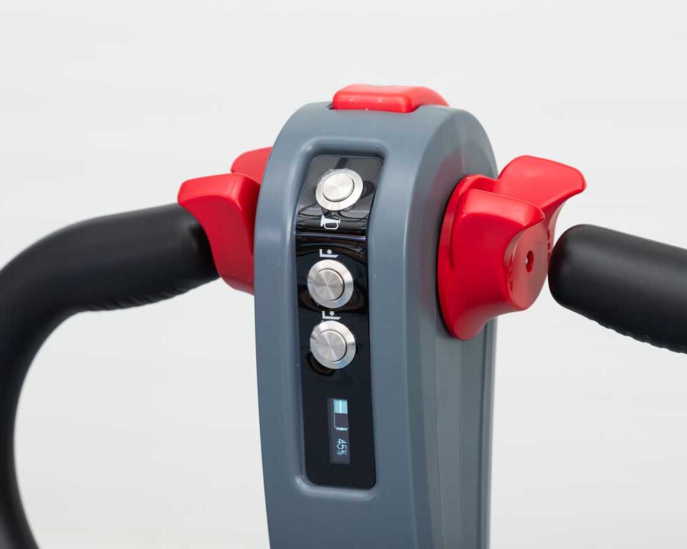 EPT15 20H handle 2 EPT20H-DG, Transpallet elettrico 2.000 kg, batteria Li-ion