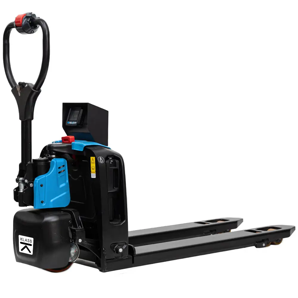 EPT15-R Transpallet elettrico 1.500 kg, con sistema di pesatura professionale RAVAS, batteria Li-Ion